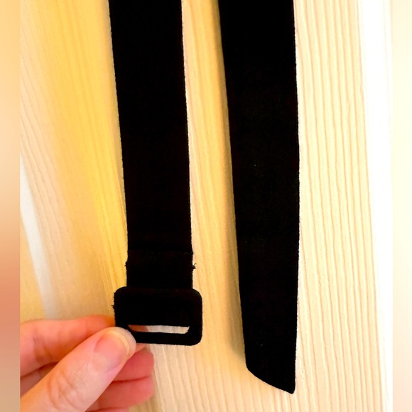 Black belt. Plain. New. Cotton fabric main image 3